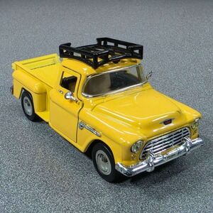 Chevrolet Stepside Pickup Truck 5in Yellow Good Diecast Model Roof Rack